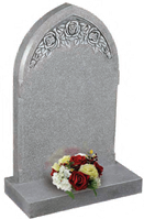 Light Granite Headstone